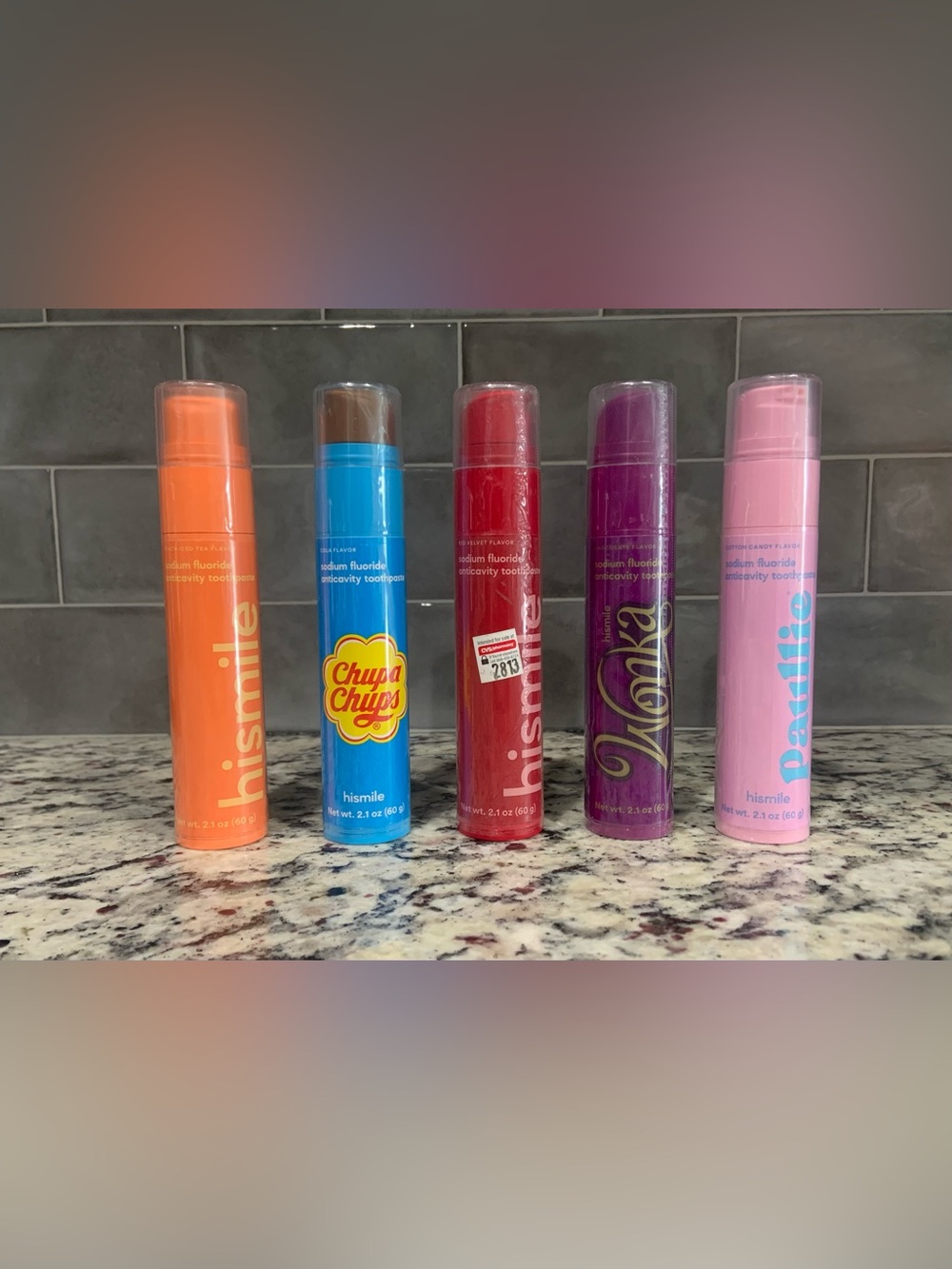 Hismile Set of  5 Toothpaste-Viral on TikTok-Vegan, Gluten-Free NWT